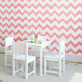 Red and White Chevron Geometric Removable Wallpaper 360b| Walls By Me