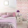 Red and White Chevron Geometric Removable Wallpaper 360b| Walls By Me