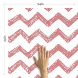 Red and White Chevron Geometric Removable Wallpaper 360b| Walls By Me