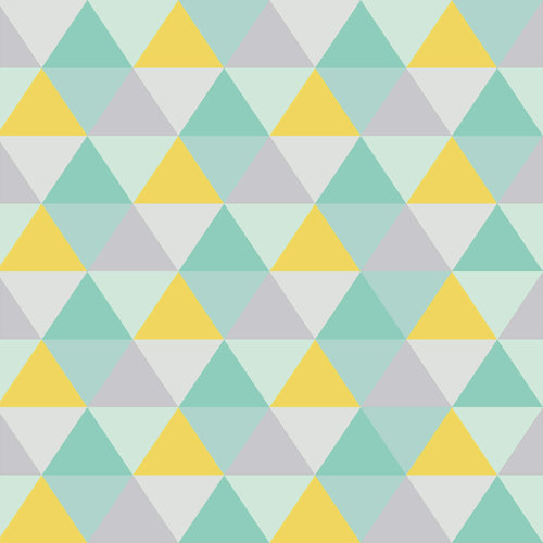 Green Triangles Geometric Removable Wallpaper 9734| Walls By Me