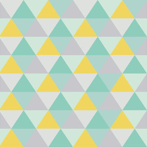 Green Triangles Geometric Removable Wallpaper 9734| Walls By Me