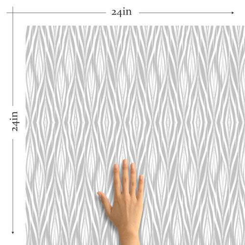 Grey Weave Peel and Stick Removable Wallpaper