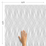 Grey Weave Peel and Stick Removable Wallpaper