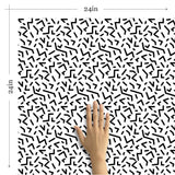 Black and White Textured Geometric Removable Wallpaper 6890| Walls By Me