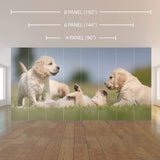 Green and Tan Dog Peel and Stick Removable Wall Mural 5643