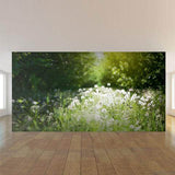 Green and White Landscape Peel and Stick Removable Wall Mural 6203