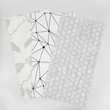 Wallpaper Sample for Bathroom Black and White , Gray and Similar Tones 002
