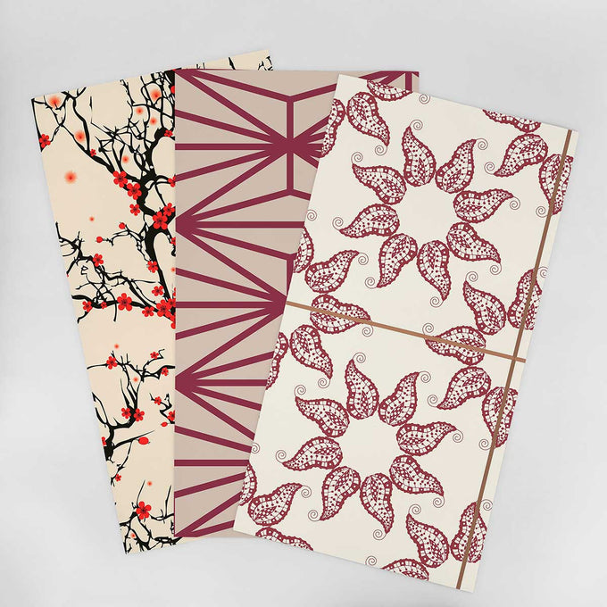 Wallpaper Sample for Bathroom Red, Orange and Similar Tones 002