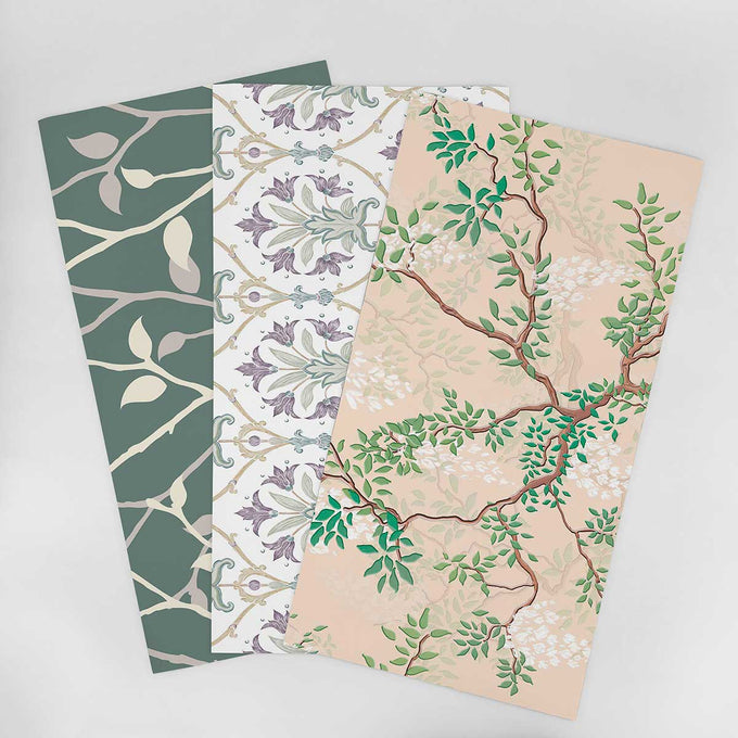 Wallpaper Sample for Bedroom Green and Similar Tones 002