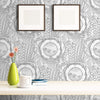 White and Grey Fish Nautical Removable Wallpaper 0518| Walls By Me