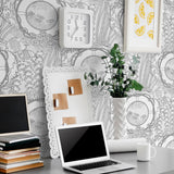 White and Grey Fish Nautical Removable Wallpaper 0518| Walls By Me