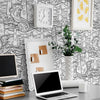 Black and White Nautical Removable Wallpaper 1676| Walls By Me