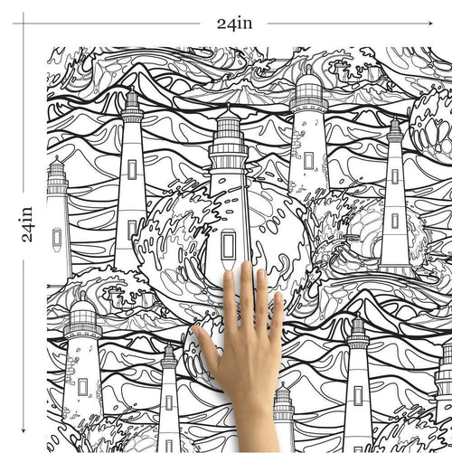 Black and White Nautical Removable Wallpaper 1676| Walls By Me