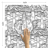 Black and White Nautical Removable Wallpaper 1676| Walls By Me