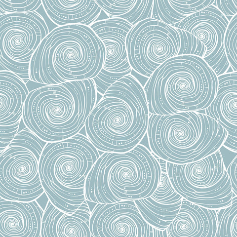 Teal and White Nautical Peel and Stick Removable Wallpaper