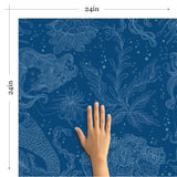 Blue Nautical Peel and Stick Removable Wallpaper