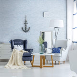 Blue Illustration Nautical Peel and Stick Removable Wallpaper