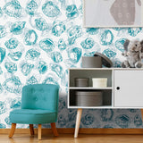 White Illustration Nautical Removable Wallpaper 6522| Walls By Me