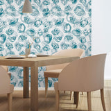White Illustration Nautical Removable Wallpaper 6522| Walls By Me