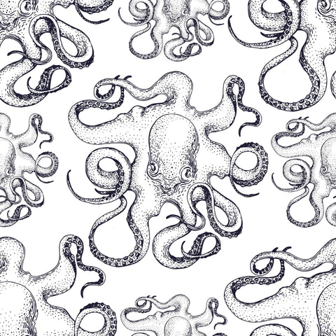 Black Fish Nautical Peel and Stick Removable Wallpaper