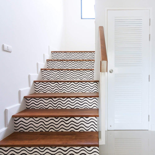 Black and White Lines Nautical Removable Wallpaper 4043| Walls By Me