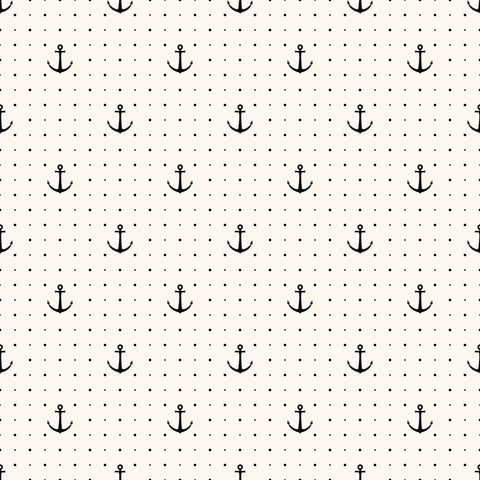 White and Black Geometric Nautical Peel and Stick Removable Wallpaper 9802