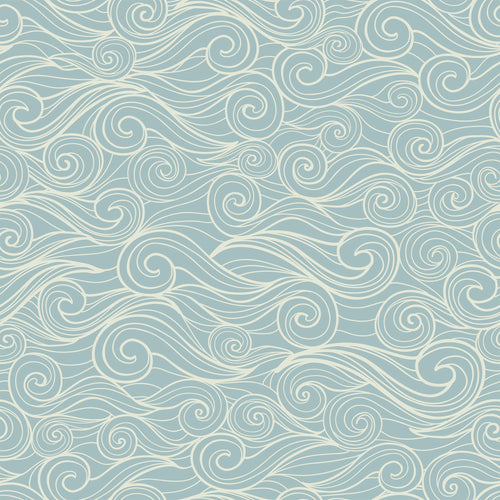Wallpaper Sample for Bathroom Blue and Similar Tones 001