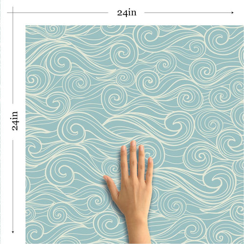 Blue Nautical Peel and Stick Removable Wallpaper