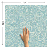 Blue Nautical Peel and Stick Removable Wallpaper
