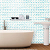 White and Blue Watercolor Nautical Peel and Stick Removable Wallpaper