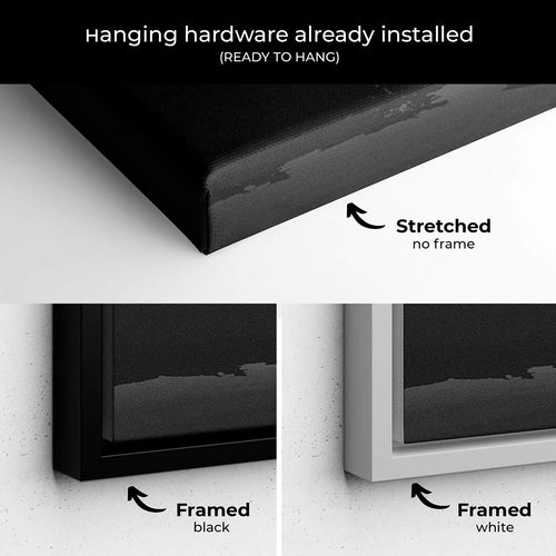 Black night map Wall Art Canvas 0262