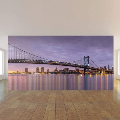 Orange Bridge Landscape Peel and Stick Removable Wall Mural 7442