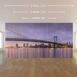 Orange Bridge Landscape Peel and Stick Removable Wall Mural 7442