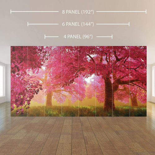 Pink Asian Peel and Stick Removable Wall Mural 7099