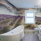 Purple and Gold Floral Peel and Stick Removable Wall Mural 9251