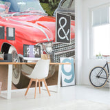 Red Car Peel and Stick Removable Wall Mural 2227