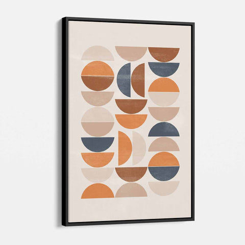 Orange semi-circle Wall Art Canvas 2940