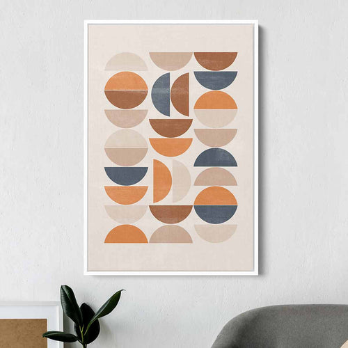 Orange semi-circle Wall Art Canvas 2940