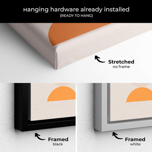 Orange semi-circle Wall Art Canvas 2940