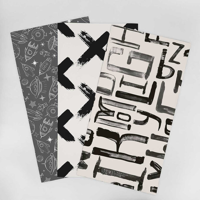 Wallpaper Sample for Kids Black and White , Gray and Similar Tones 003