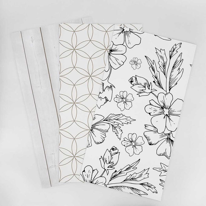 Wallpaper Sample for Kitchen Black and White , Gray and Similar Tones 003