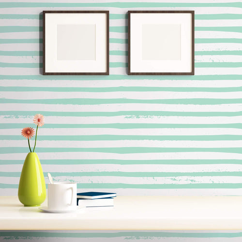 Blue Striped Removable Wallpaper 2414| Walls By Me