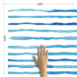 White Watercolor Peel and Stick Removable Wallpaper