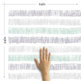 Green and Grey Striped Removable Wallpaper 1822| Walls By Me