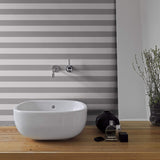 Grey and Silver Horizontal Removable Wallpaper 4752| Walls By Me