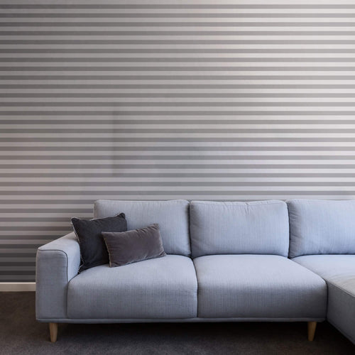 Grey and Silver Horizontal Removable Wallpaper 4752| Walls By Me