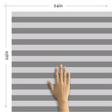 Grey and Silver Horizontal Removable Wallpaper 4752| Walls By Me