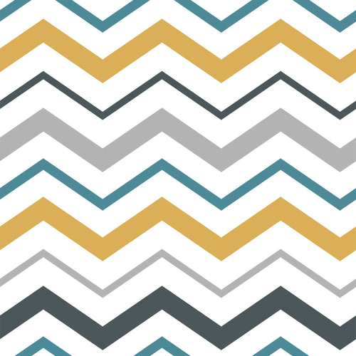 Yellow and Grey Chevron Peel and Stick Removable Wallpaper 7372