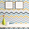 Yellow and Grey Chevron Peel and Stick Removable Wallpaper 7372
