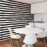 Black and White Horizontal Removable Wallpaper 0812| Walls By Me